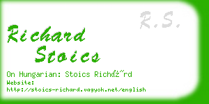 richard stoics business card